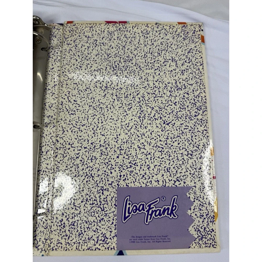 Vintage Lisa Frank Photo Album Binder Scottie Dog Bones Scrapbook 1988